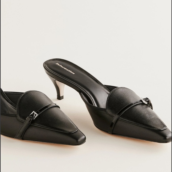 Reformation Norris Heeled Mule Black - Size 8.5 - Picture 5 of 5